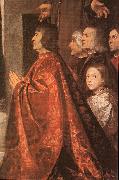 TIZIANO Vecellio Madonna with Saints and Members of the Pesaro Family (detail) wt Germany oil painting artist